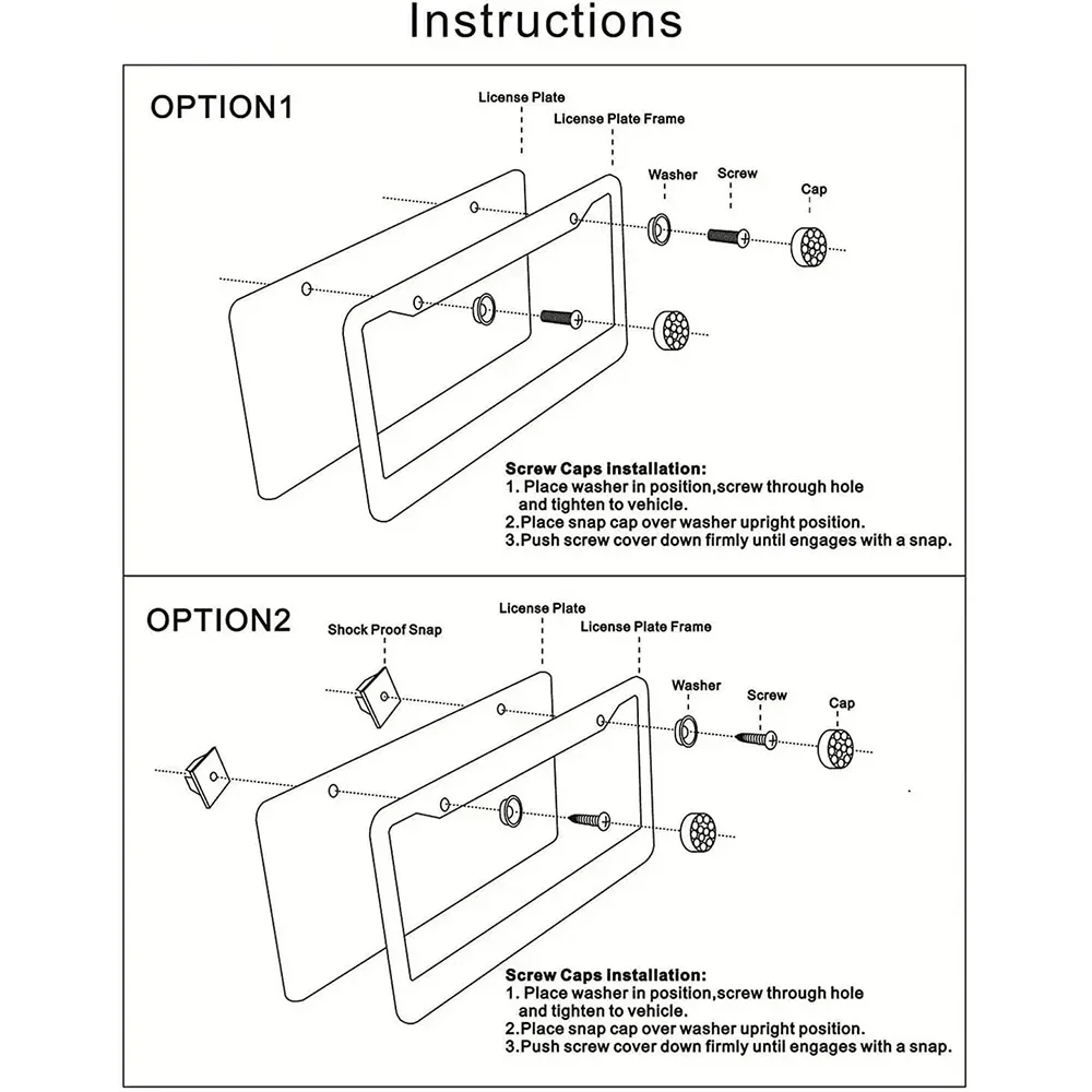 Рамка номерного знака американского стандарта подходит для рамок