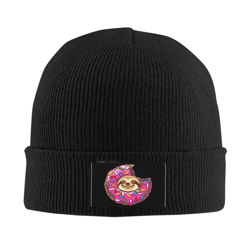 

Милая шляпа ленивого пончика, крутая вязаная шапка для мужчин и женщин, осенне-зимние теплые пончики, шапочки, облегающие шапки