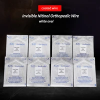 10 packs of orthodontic invisible nickel titanium orthodontic wire white coated preformed round wire invisible arch wire