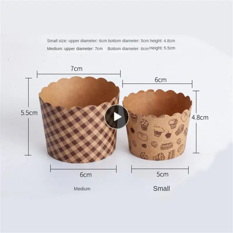 

Thickened Muffin Cupcake Paper Cups Grease Proof High Temperature Muffin Cup Cake Baking Molds Cake Mold Party Decoration Tools
