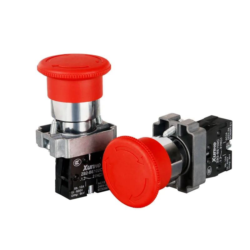 XB2-BS542/BS642 Грибной аварийный выключатель Красный переключатель с фиксацией