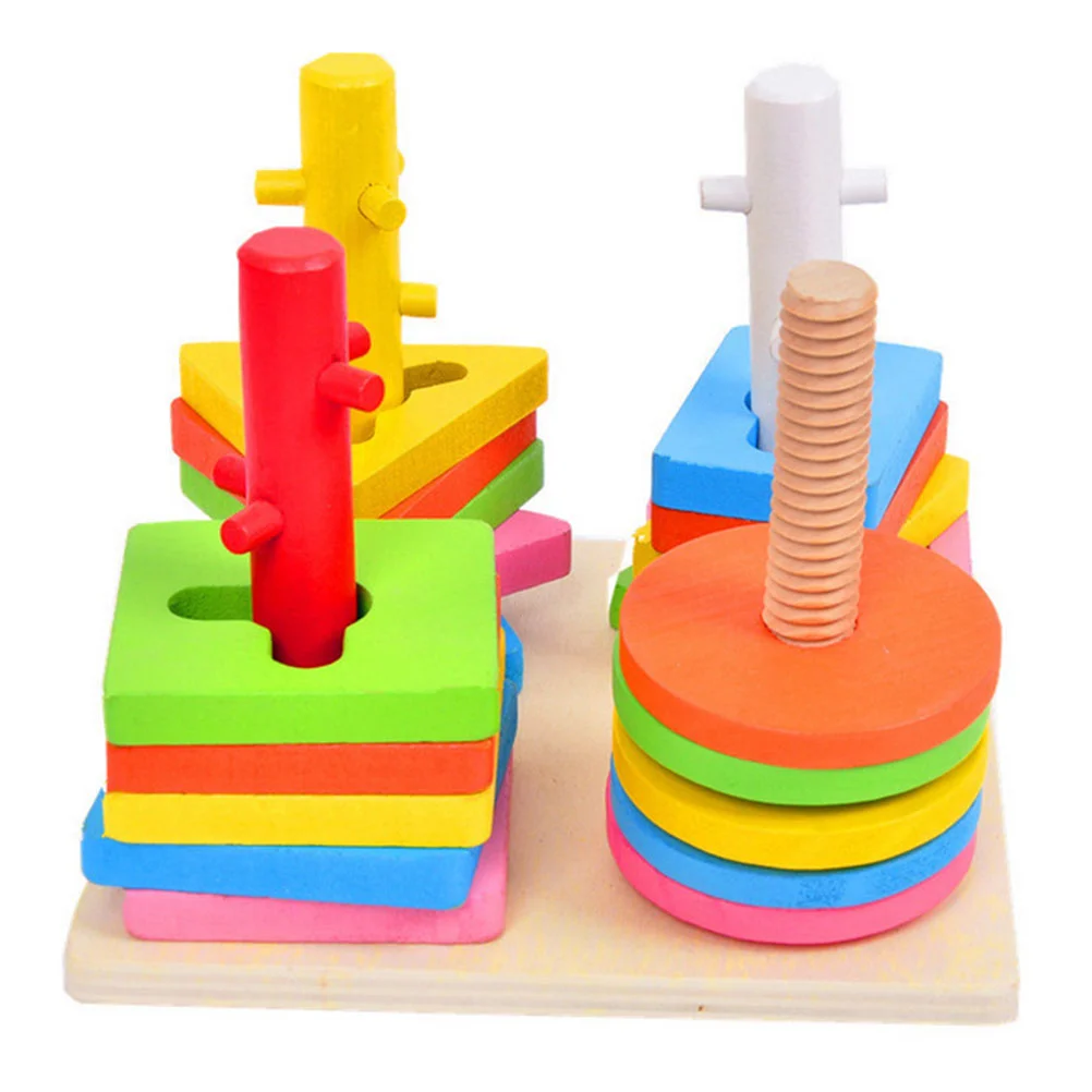 

Toys Toddlers Learning Stacking Shape Sorter Educational Toddler Sorting Puzzles Shapes Blocks Wooden Montessori Baby Kids