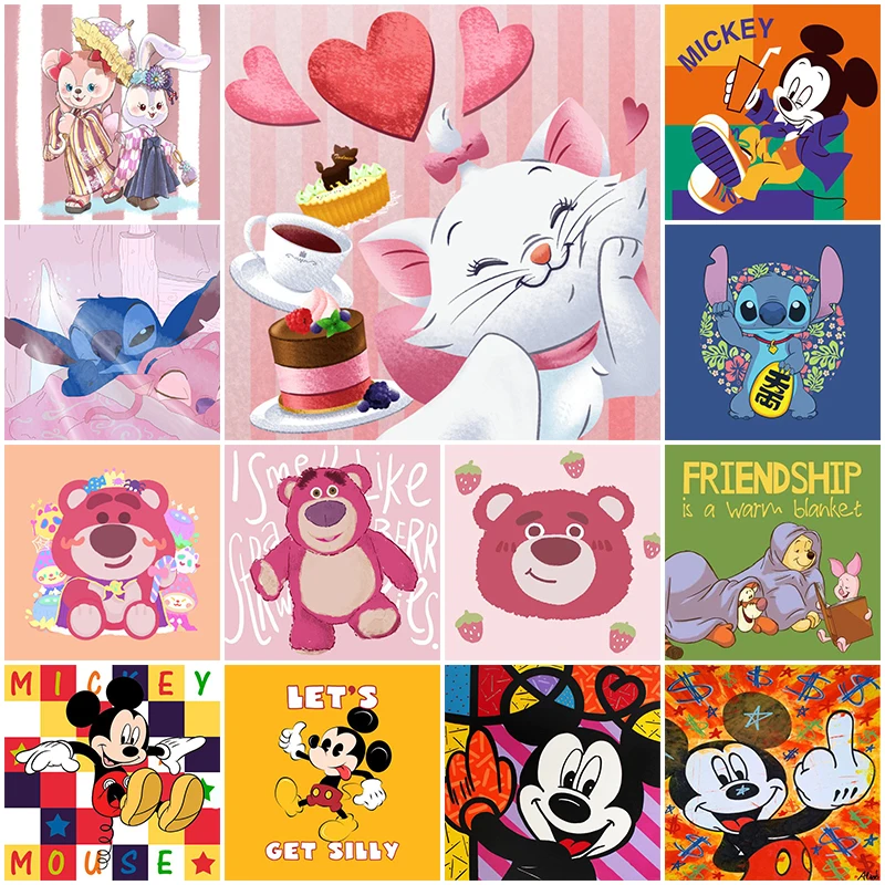 

Disney Diamond Painting Cartoon Character Full Round Diamond Mosaic Embroidery Cross Stitch Art Children's Room DIY Decoration