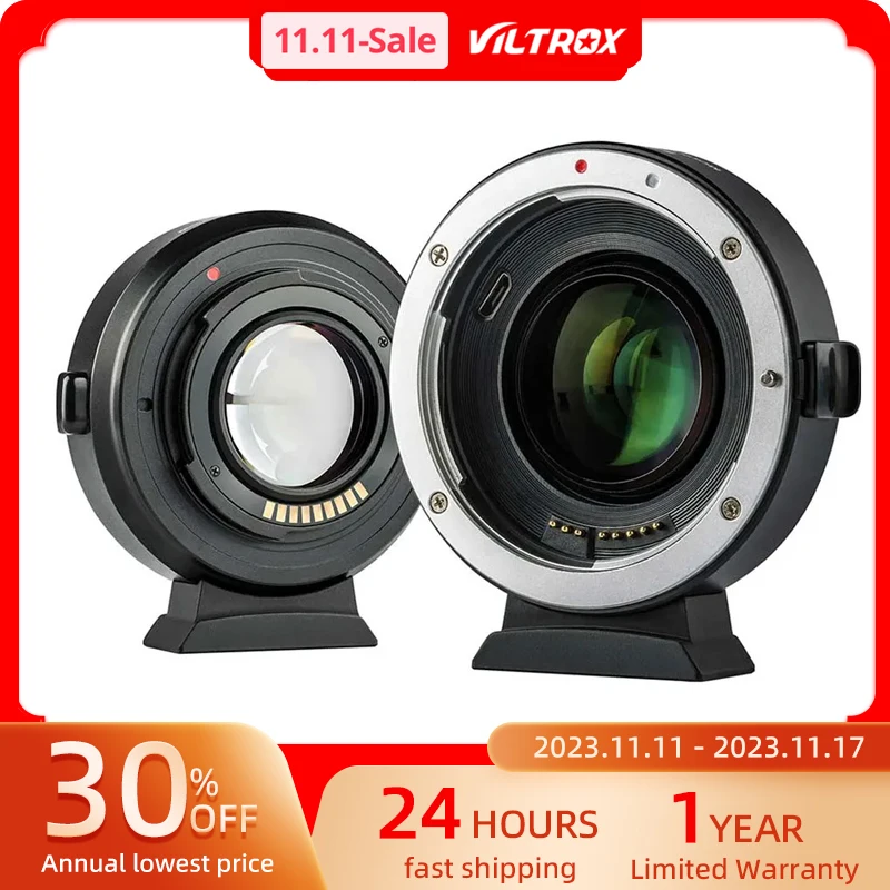 

Viltrox EF-EOS M2 Lens Adapter Auto Focus 0.71x Focal Reducer Speed Booster for Canon EF to M Mount Camera M50 M5 M6