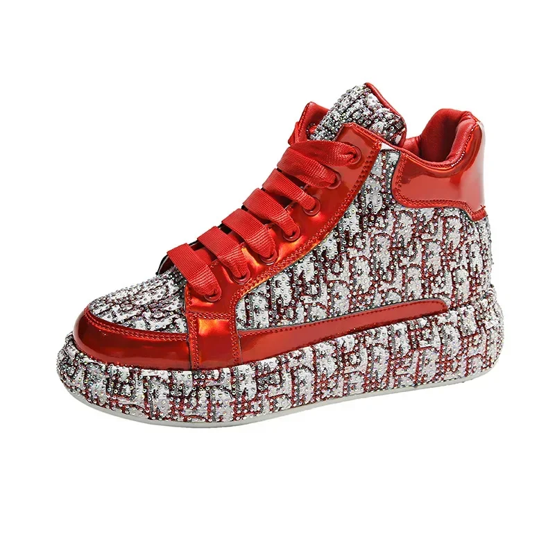 Туфли на платформе с бриллиантами женская сезонная новая модная спортивная