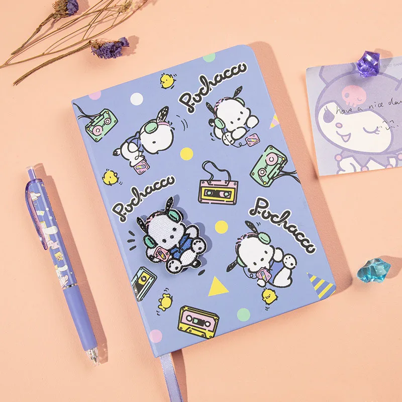 

New Kawaii Sanrio Notebook Cinnamoroll Kuromi Pachacco Cartoon Creative B6 Notepad Velcro Notebook Diary Cute Hardcover