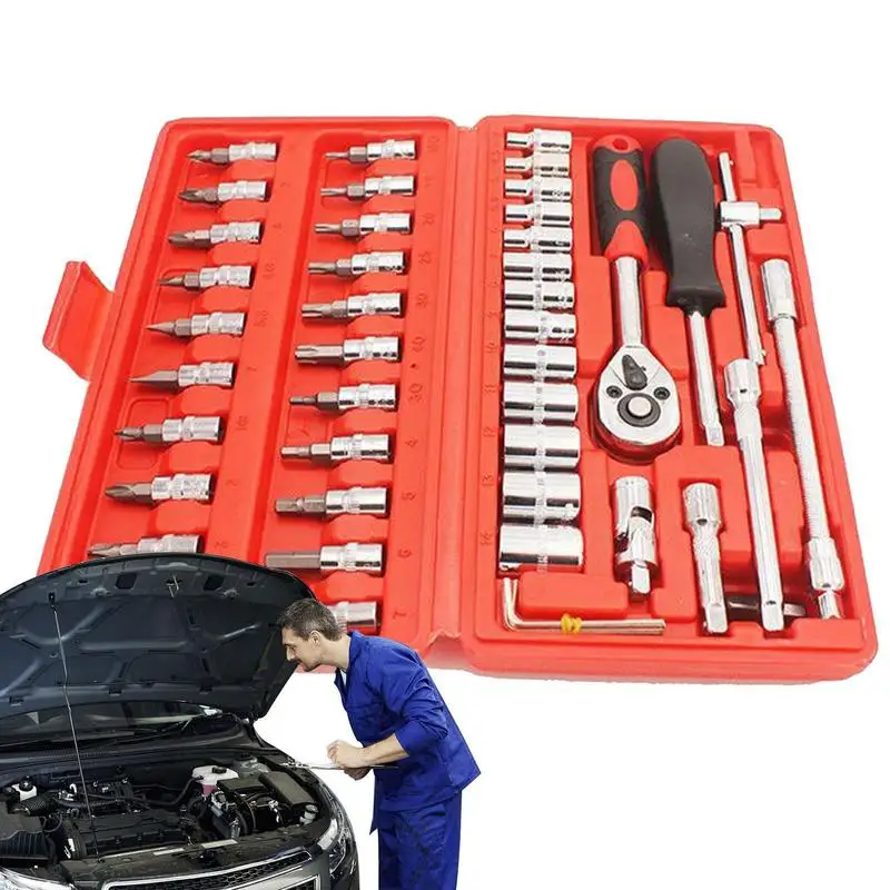 

Набор насадок с глубоким приводом, портативный комплект насадок для ручного ремонта велосипедов, автомобилей, мотоциклов