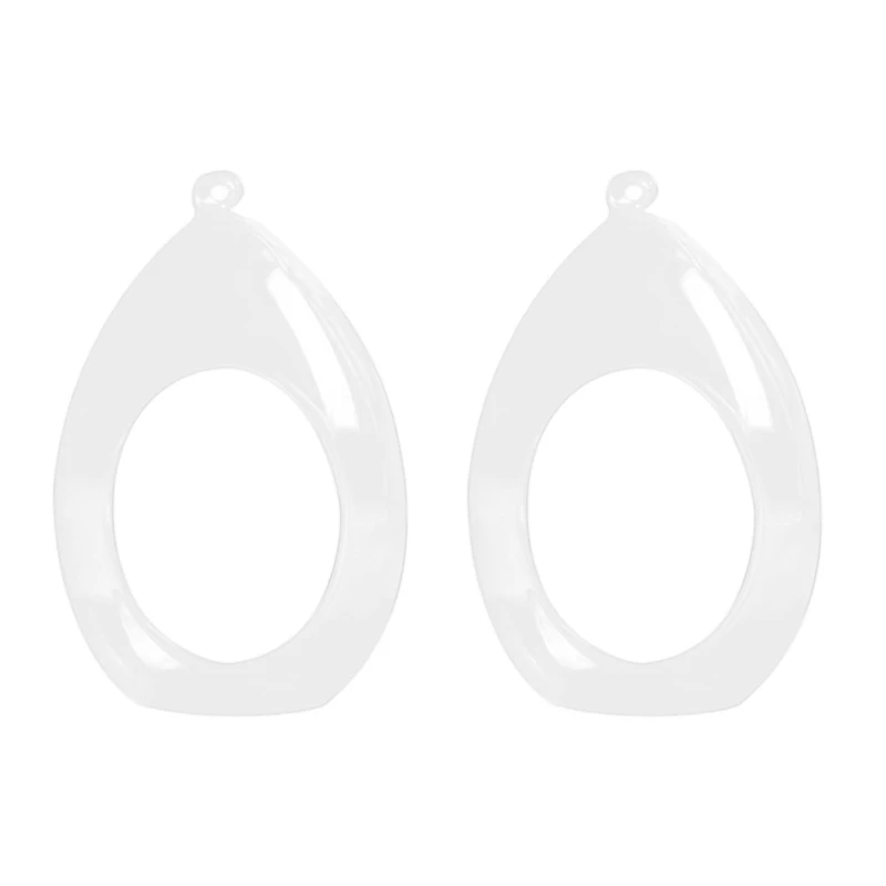 

2X Hanging Glass Vase Ellipse Hanging Terrarium Glass Vase Hydroponic Office Ellipse Glass Vase Home Decoration