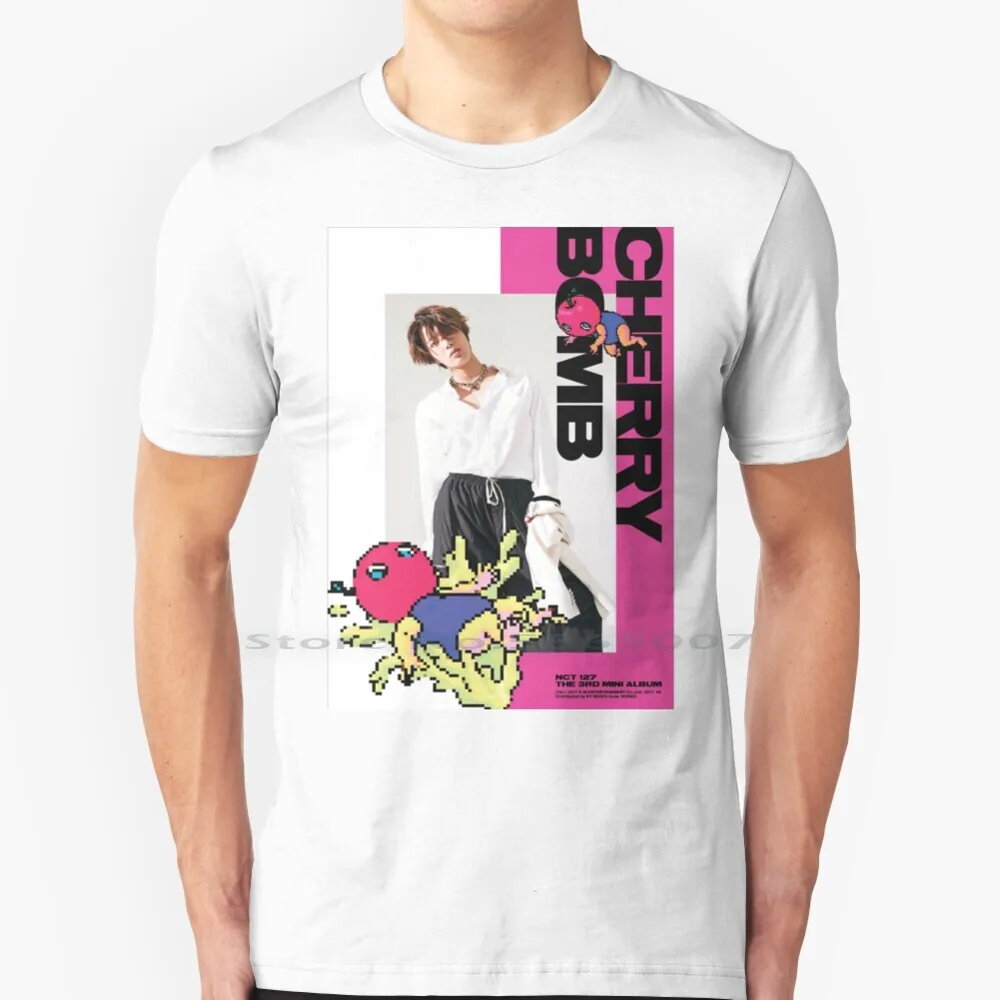 Yuta Футболка 100% хлопок Nct 127 Cherry Bomb Smtown Nakamoto Kpop большой размер 6xl футболка подарок
