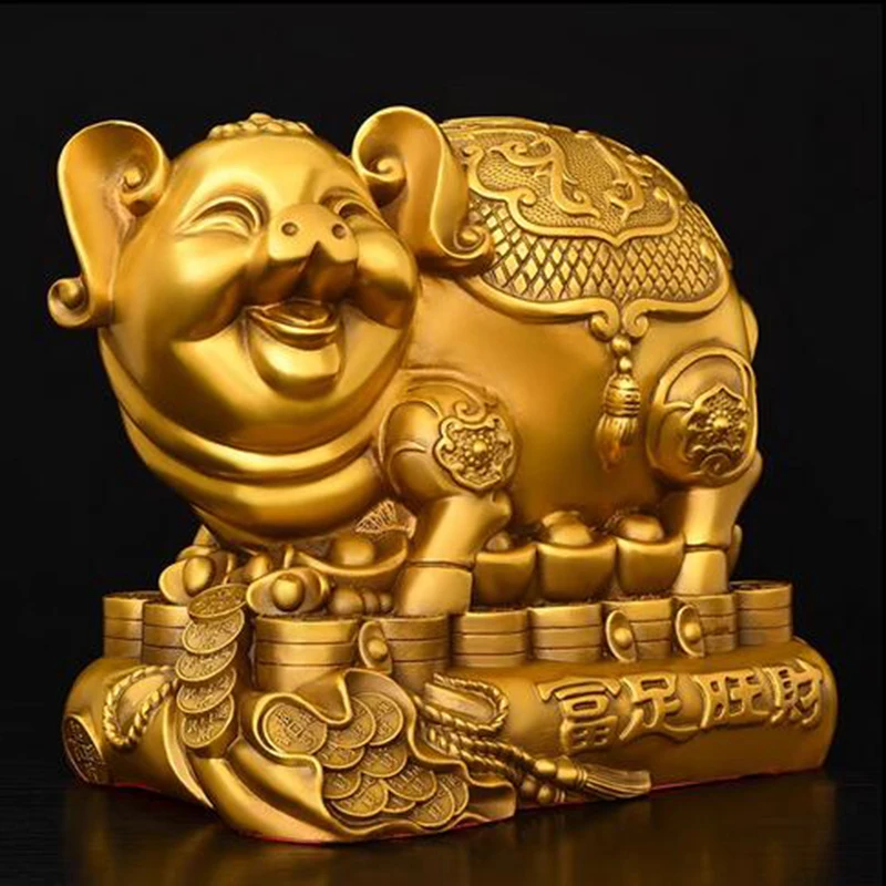 Чао Цай фу Чжу Фу Ван Цянь Джао Цзинь Бао медное украшение для дома