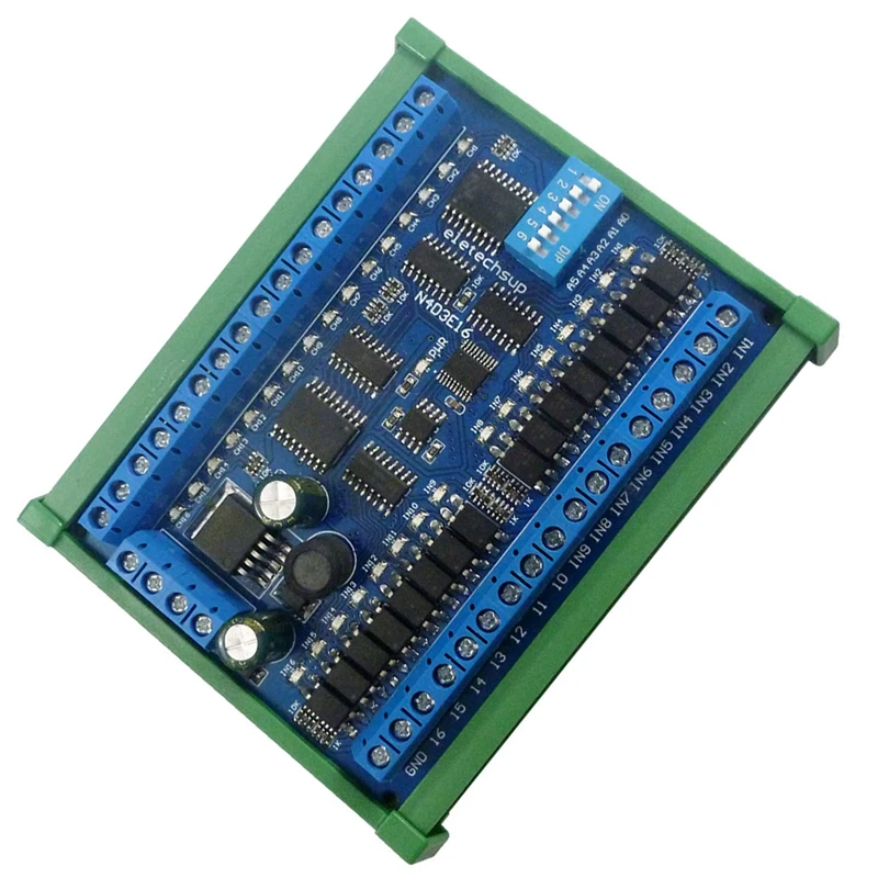 DC 12V 24V 16 In Out RS485 дистанционный коммутатор PLC IO Плата расширения Modbus RTU