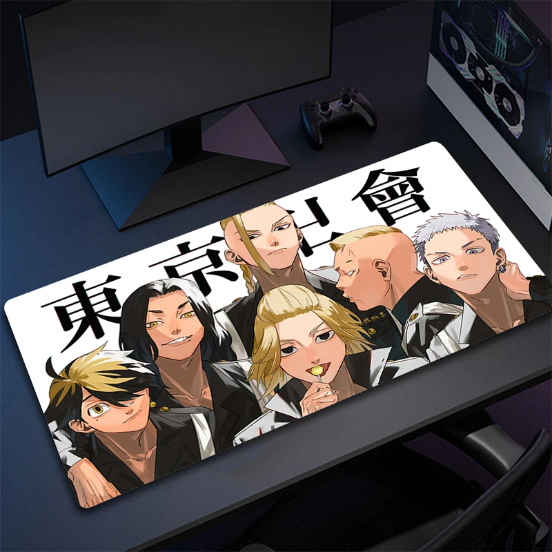 

Large Mousepad Tokyo Revengers Gamer Mouse Mat Game Rubber Computer Mouse Pad Laptop HD Print Desk Mat Non-Slip Keyboard Mats XL