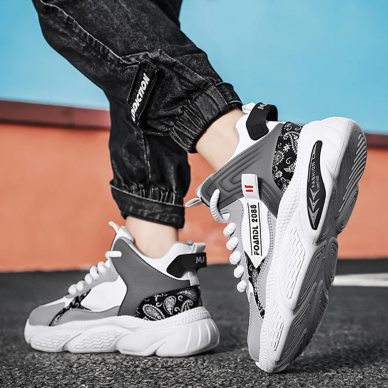 Модные дышащие и универсальные мужские повседневные туфли на плоской подошве