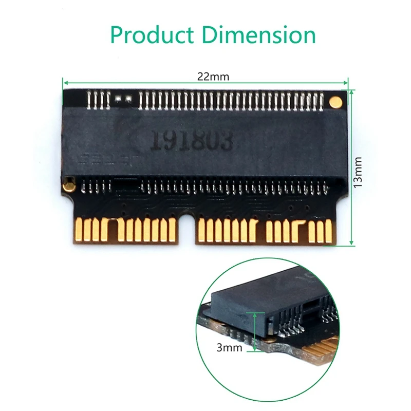 

10X M.2 NGFF AHCI Nvme SSD преобразователь адаптер 12 + 16pin для 2013-2017 M.2 NVME SSD преобразователь адаптер