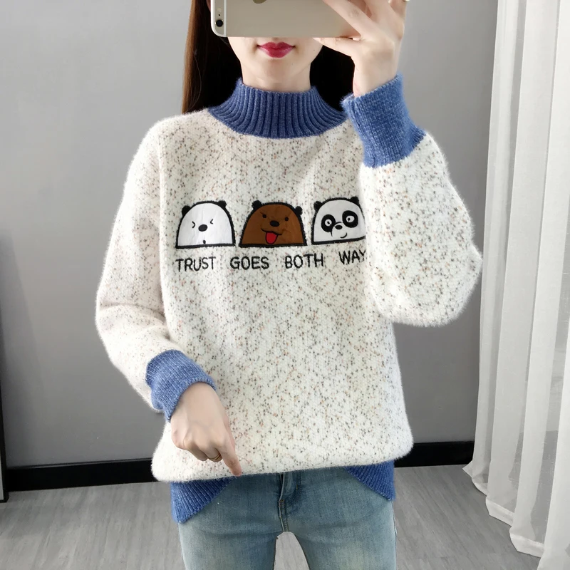 Свитер для девочек младших классов средней школы детей старшего возраста теплая