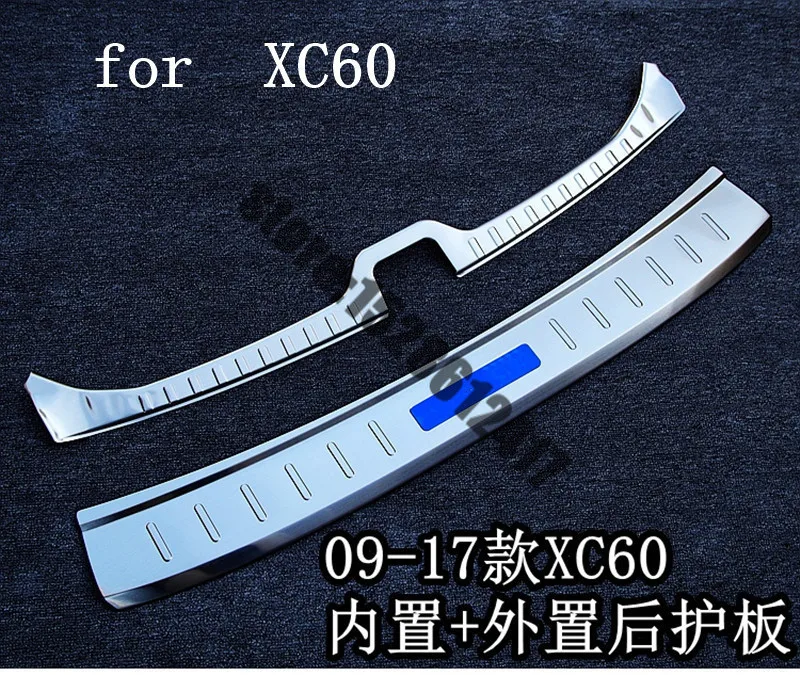 

Car styling Stainless steel Internal External Rear Bumper Protector Sill Trunk Tread Plate Trim for VOLVO XC60 2009-2017