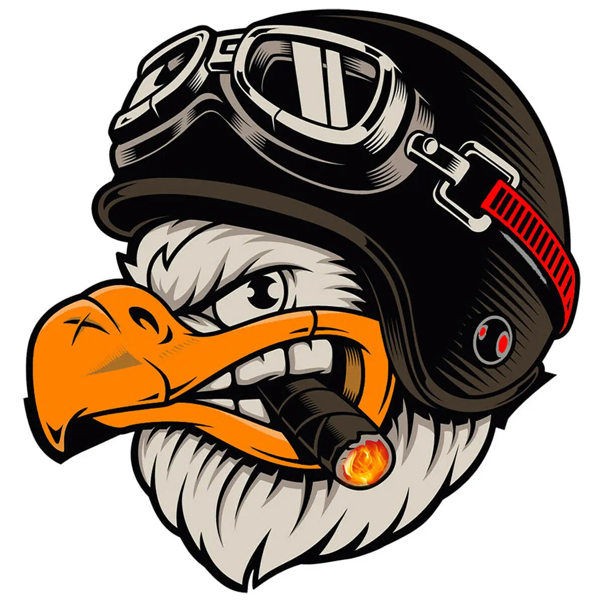 

Персонализированная наклейка с изображением американского Орла и мотоцикла, наклейка с измельчителем BOBBER HOT ROD, инструменты, водонепроницаемые виниловые наклейки 10 см