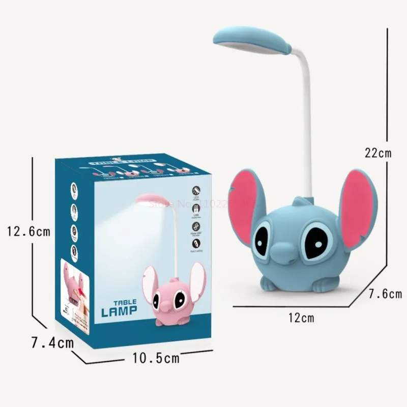 Настольная лампа Disney Stitch в стиле аниме светодиодный ночник с защитой глаз