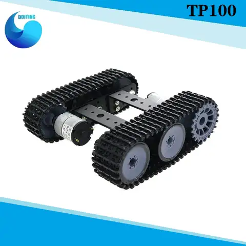 Мини TP100 Робот Танк шасси гусеничный автомобиль с двойным двигателем 12 В постоянного тока для Arduino металлический Танк шасси Автомобиль DIY RC р...