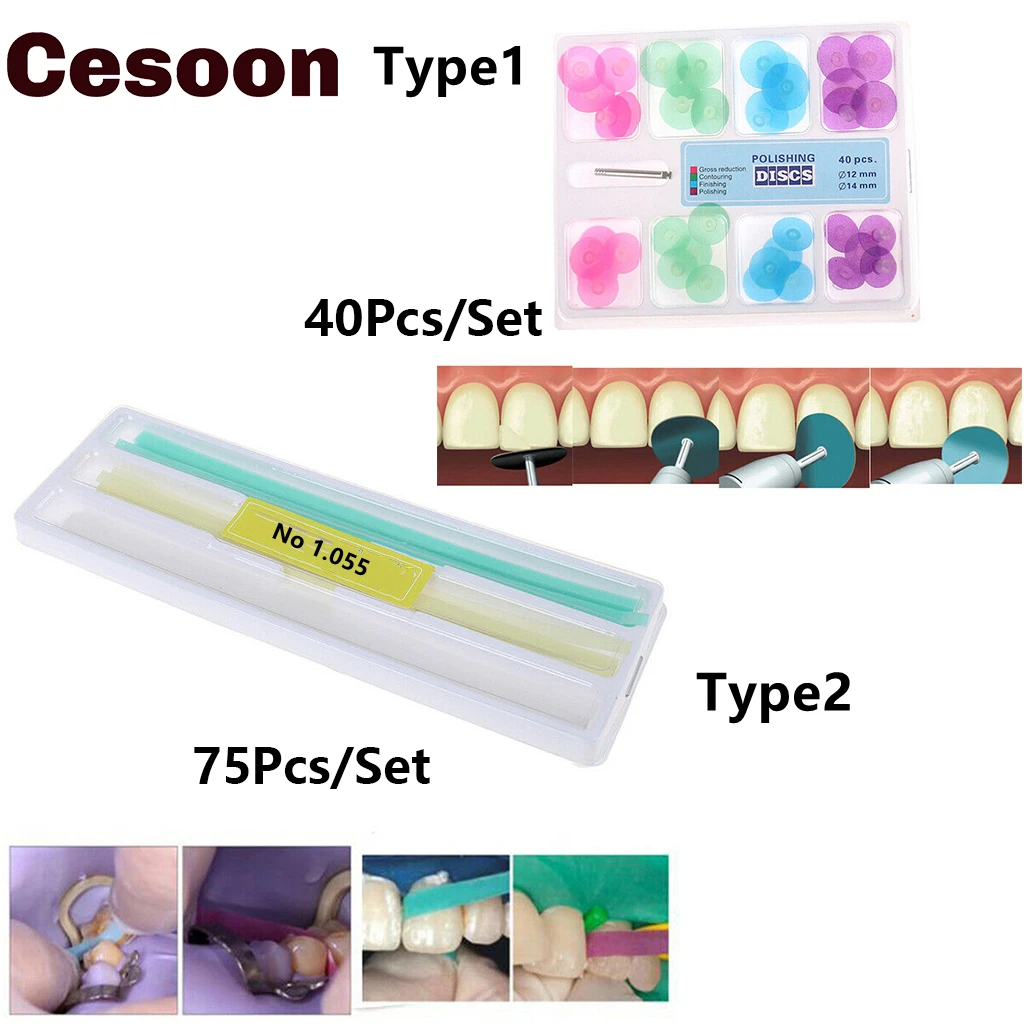 

Набор абразивных полосок для полировки зубов, Набор насадок для полировки зубов, материалы для наполнения смолой, стоматология, лабораторный инструмент, 1 комплект