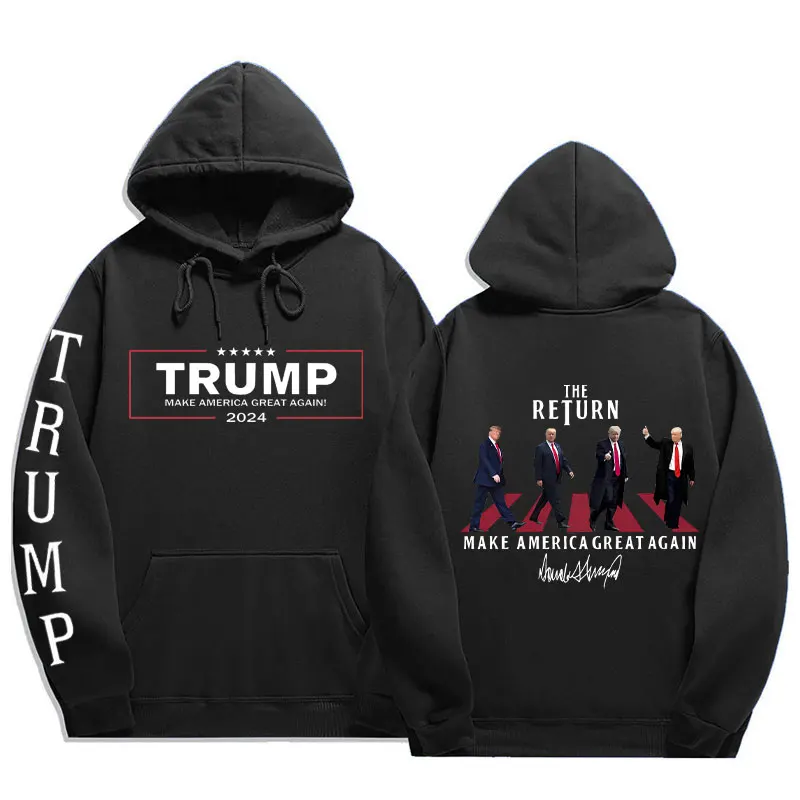 Мужская толстовка Trump Election 2024 сделай Америку снова великим зимние толстовки с