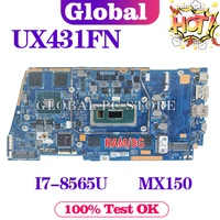 ux431fafn original motherboard for asus zenbook ux431fac ux431fn ux431f x431fa laptop motherboard with i7 8565u 8gbram mx150