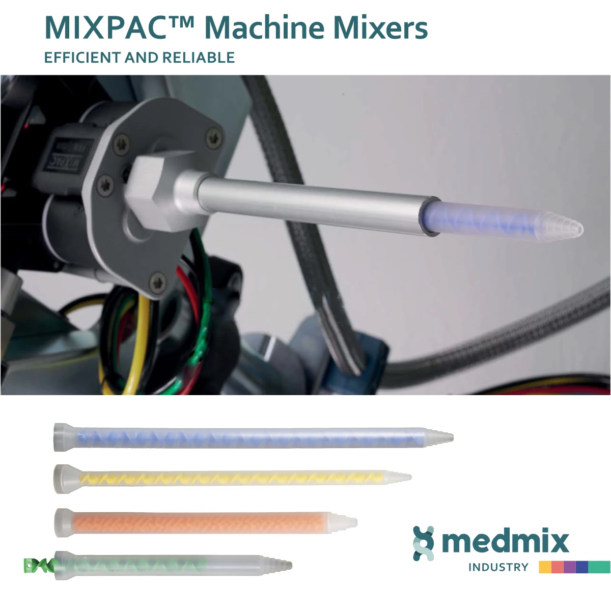 Фото Статический смеситель SULZER Mixpac ME 05-32T Statomix для дозирования клея, одноразовый, с впускным соплом-колоколом, для аппликатора-дозатора №5