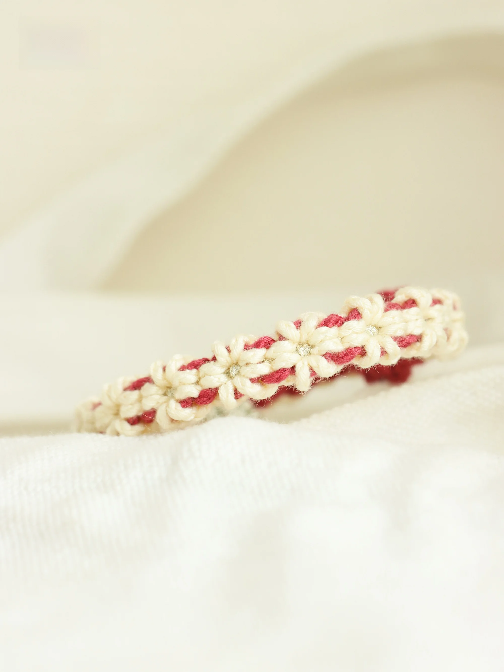 Посадка травы Гриб ручной работы Оригинальная магнолия Хлопковая нить Ремешок