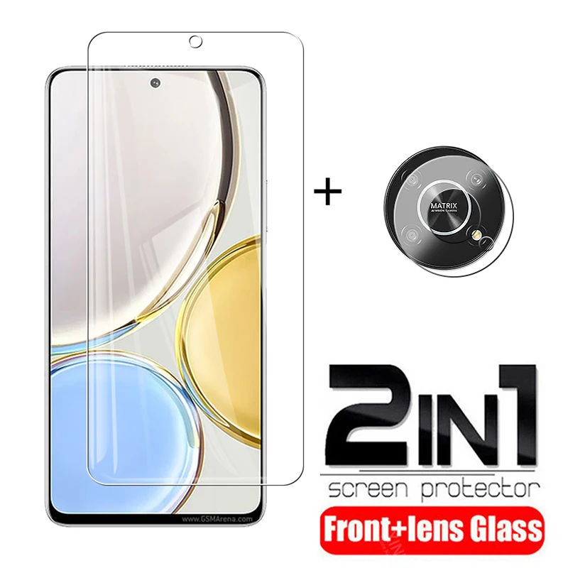 2in1 Tempered Glass Case For Honor magic4 lite 6.81'' Screen Protector honar xonor x9 x 9 9x Lens Protective Film For honor x9