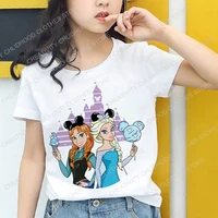 disney princess elsa children t shirts anime t shirt cartoons kawaii casual top boy girl fashion harajuku clothes kid tee shirts
