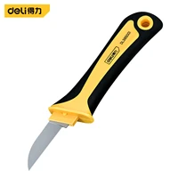 deli stainless steel anti rust blade electrician multifunctional corrosion resistant cable stripping knife household hand tool