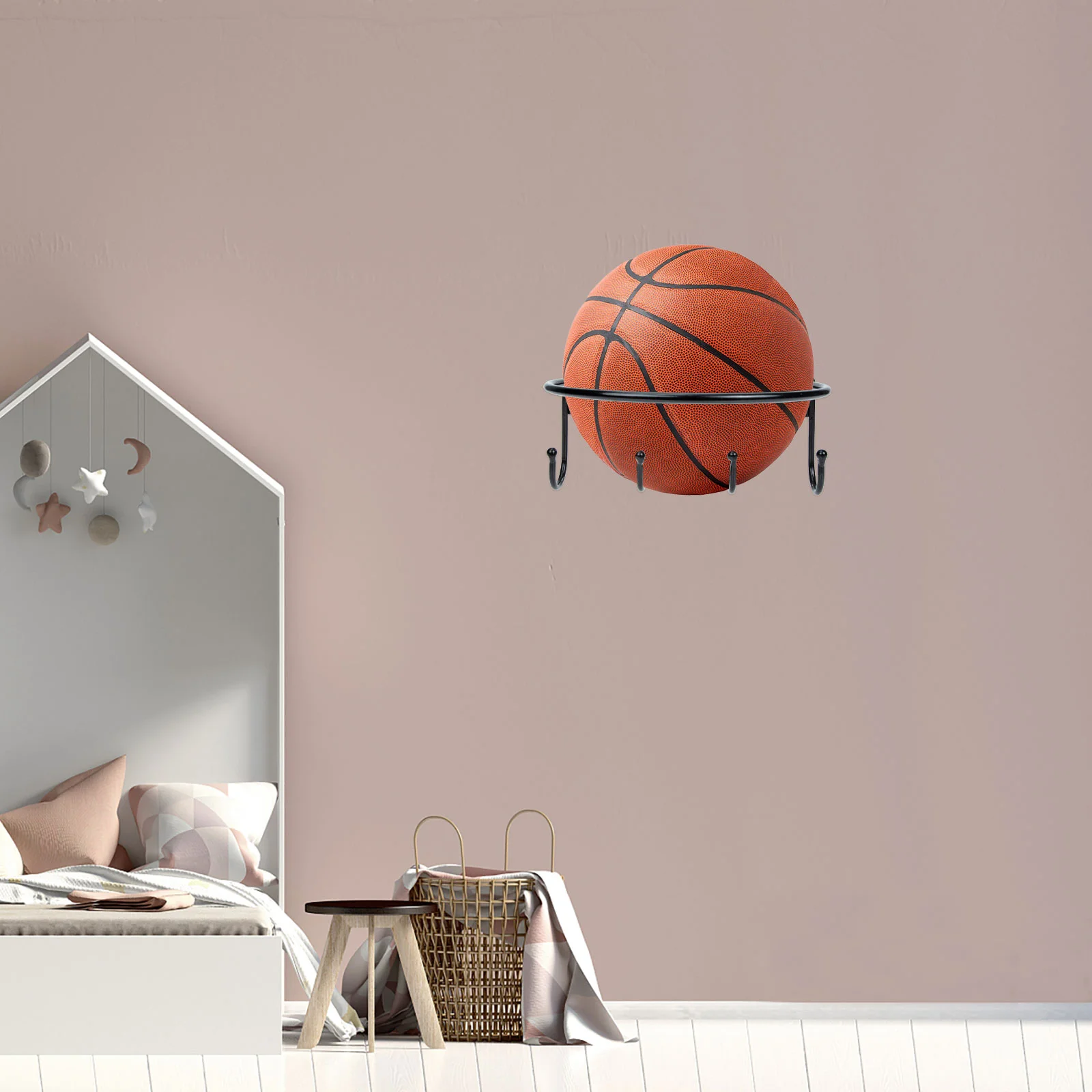 Стеллаж для хранения футбола держатель регби железные кронштейны спортивный