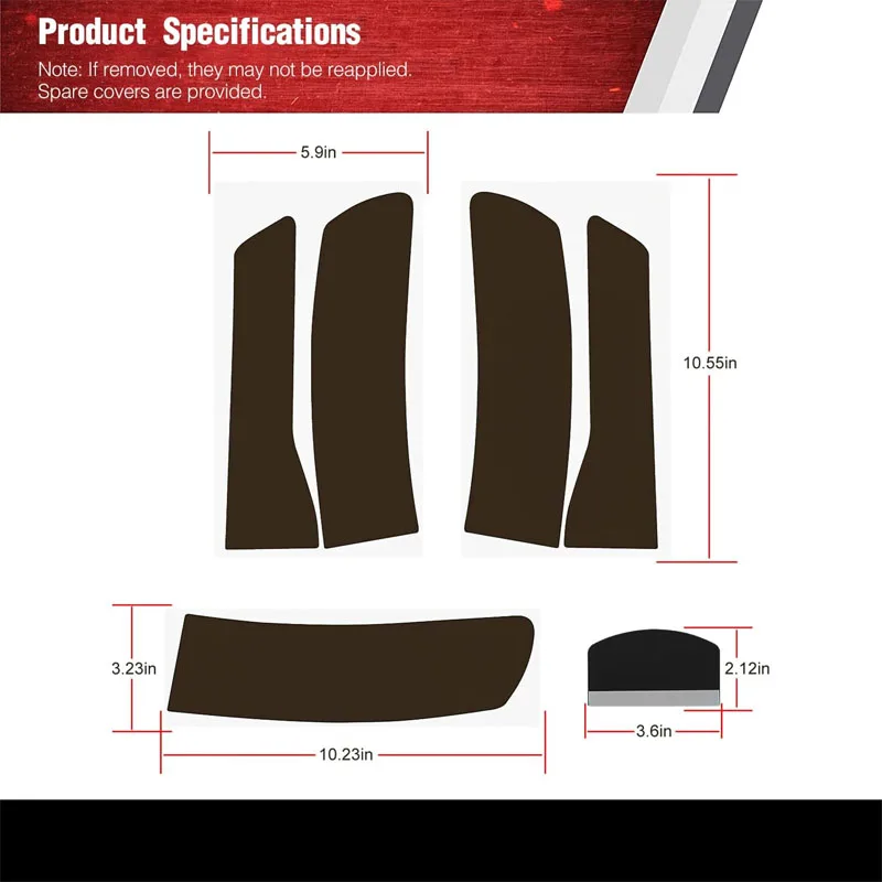 Задний задний фонарь верхний Виниловая наклейка для 2014 - 2021 Jeep Grand Cherokee Dark