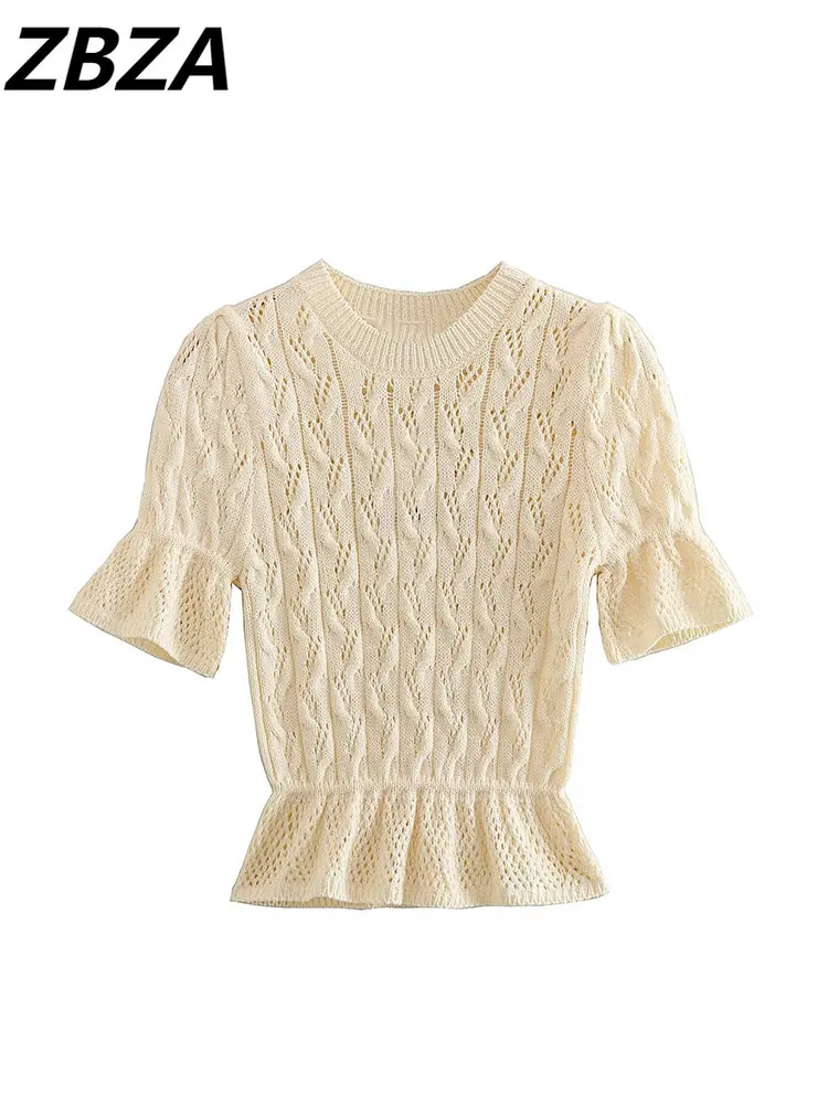 

ZBZA женские новые модные летние женские шикарные топы с коротким рукавом