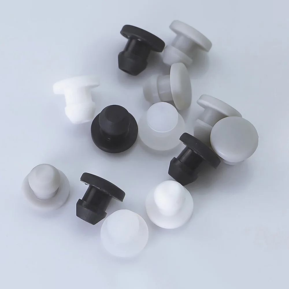 

10-100pcs 2.5/3/3.5/4mm Silicone Rubber Hole Cap Solid T-type Plug Cover Snap-on Gasket Blanking End Cap Food Grade Seal Stopper