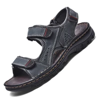 summer mens sandals outdoor leather breathable mens sandals handmade mens beach sandals big size 38 47 casual mens shoes