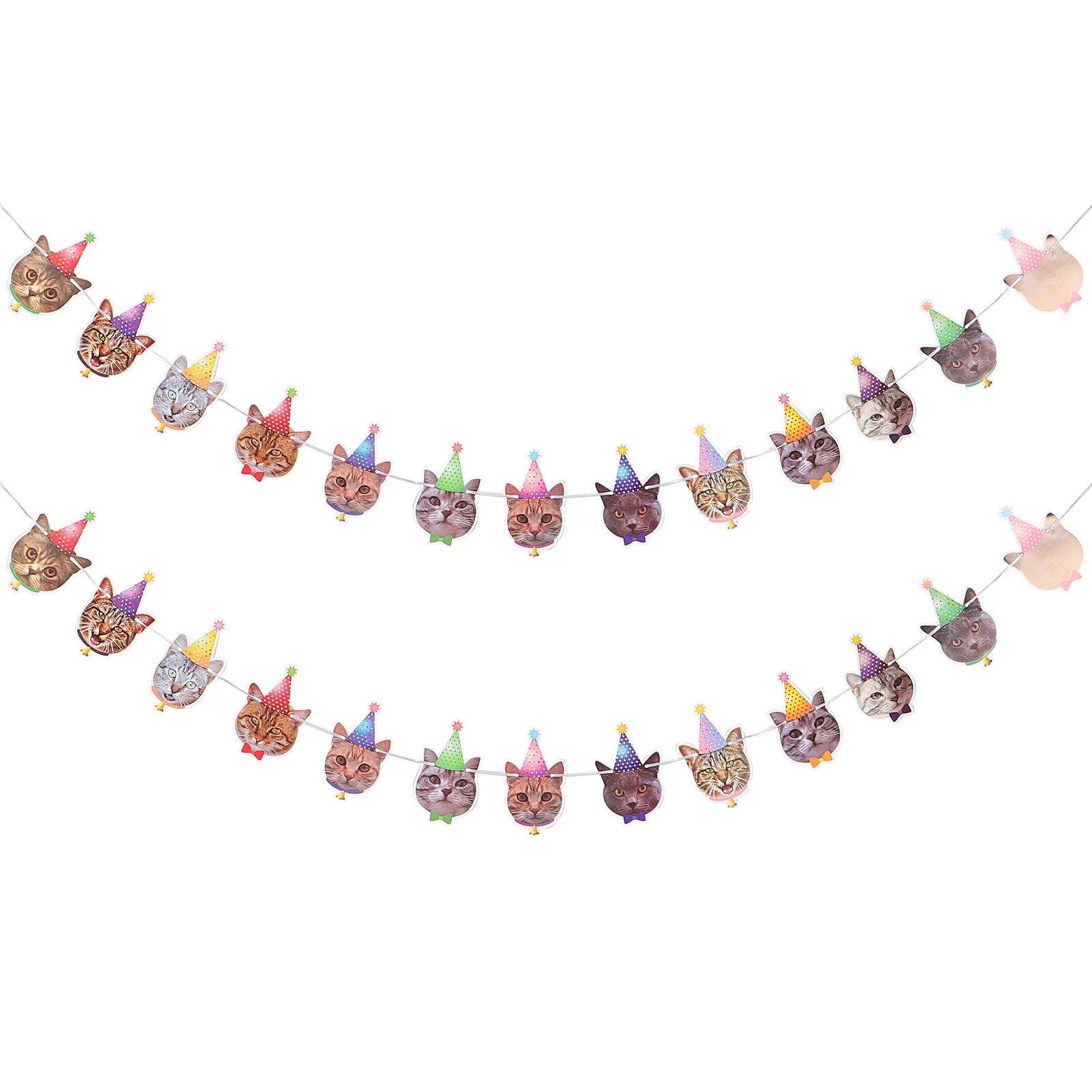 

2pcs Cat Banner Decor Animal Party Banner Ornament Theme Party Banner