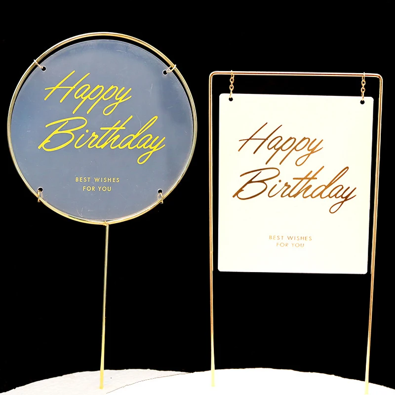 Акриловая искусственная открытка Круглый квадратный прозрачный топ для торта с