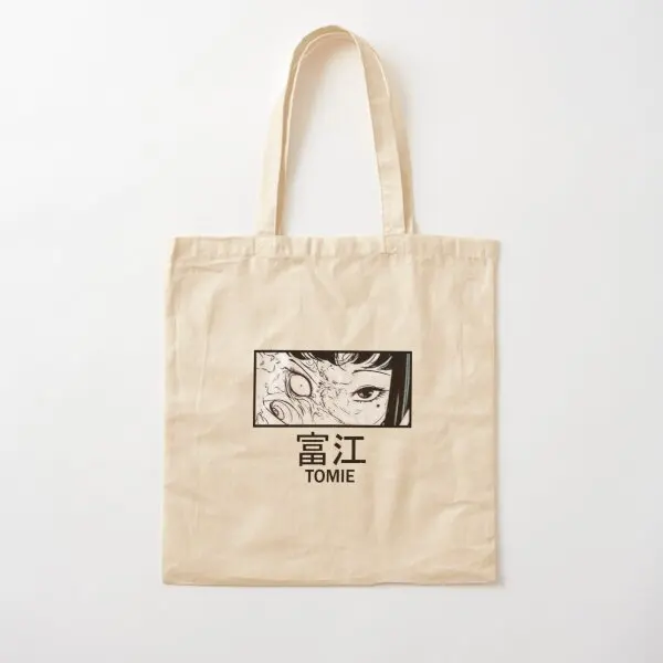 

Tomie Junji Ito Cotton Canvas Bag Ladies Tote Casual Shopper Printed Grocery Reusable Fashion Handbag Foldable Unisex