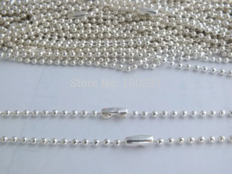 

100pcs 2.4mm silver plated ball chain, jewelry chain necklace 70cm