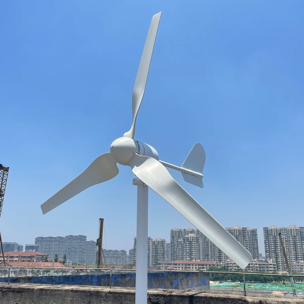 

China Factory 3000W 12V 24V 48V Horizontal Wind Turbine For Home 3KW Wind Power Generator 3 Blades Windmill Energy Turbines