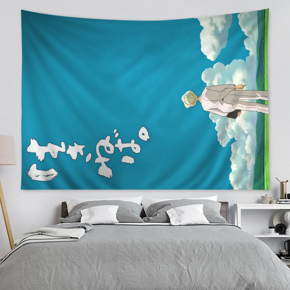 Гобелен с подъемом ветра в стиле аниме индийский Будда украшение на стену