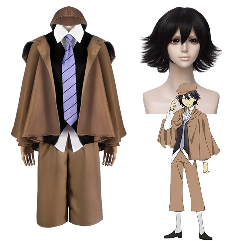 

Anime Bungo Stray Dogs Edogawa Rampo Cosplay Costumes Halloween Costumes Role Play Clothing Suit Wig Party Uniform Full Set