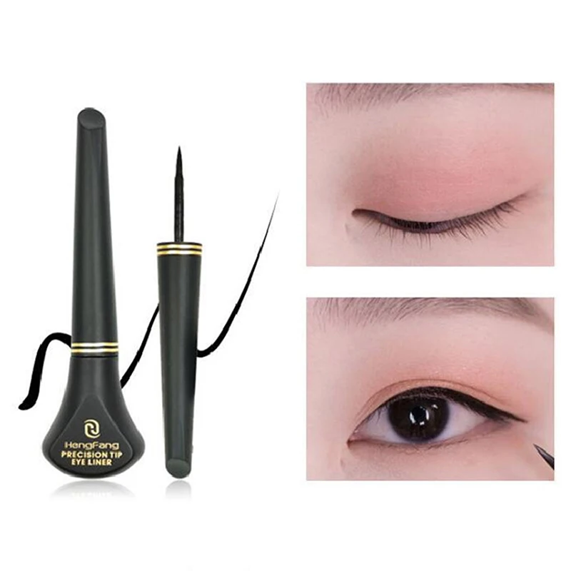 

1pcs Black Liquid Eyeliner Pencil Fast-dry Smooth Eye Liner Pen Smudge-proof Eyeliners Eyelid Enhancer Brush Eyes