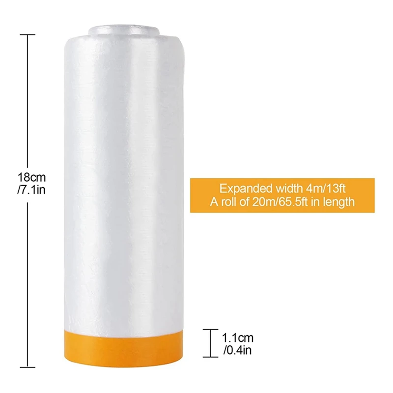 8 рулонов прозрачная пластиковая пленка 4 9x65 5 футов предварительно заклеенная