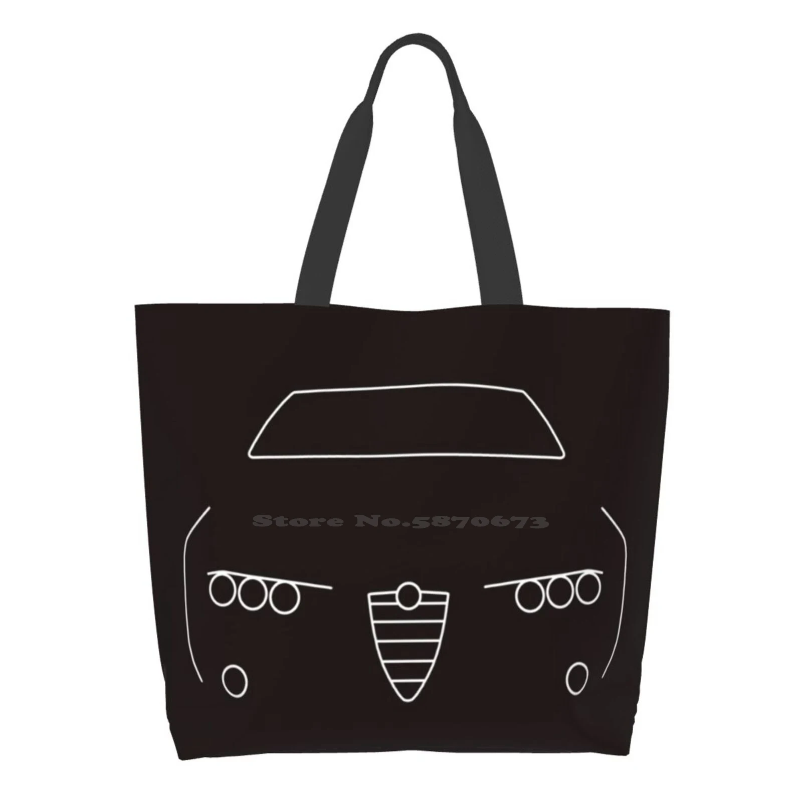 

Alfa Romeo 159 Outline Graphic (White) Handbags Shoulder Bags Large size Alfa Romeo Alfa Romeo Italian Executive Saloon