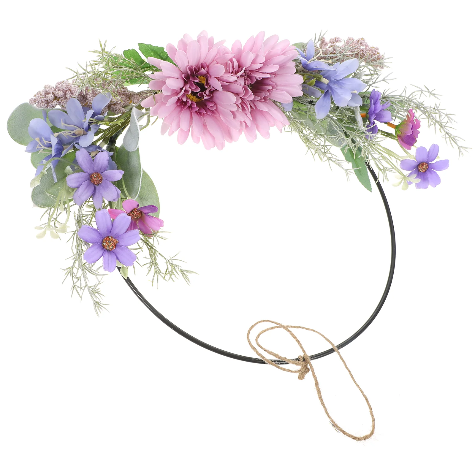 

Artificial Flower Wreath Garland Spring Summer Romantic Door Floral Wreath Floral Hoop Wreath