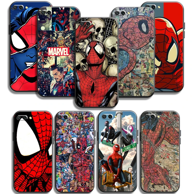 

Marvel Spiderman Phone Cases For Huawei Honor Y6 Y7 2019 Y9 2018 Y9 Prime 2019 Y9 2019 Y9A Coque Carcasa Back Cover