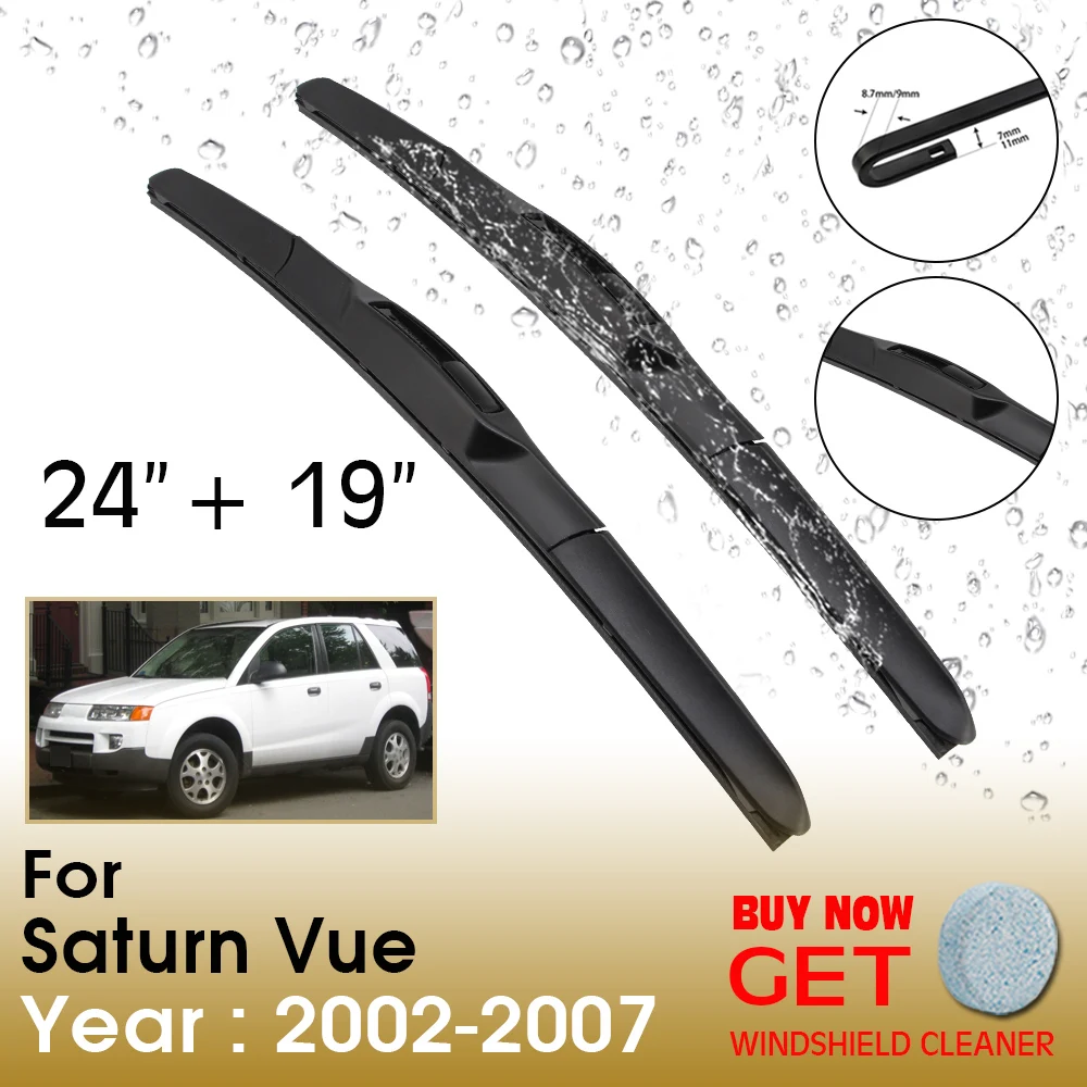 

Car Wiper Blade For Saturn Vue 24"+19" 2002-2007 Front Window Washer Windscreen Windshield Wipers Blades Accessories