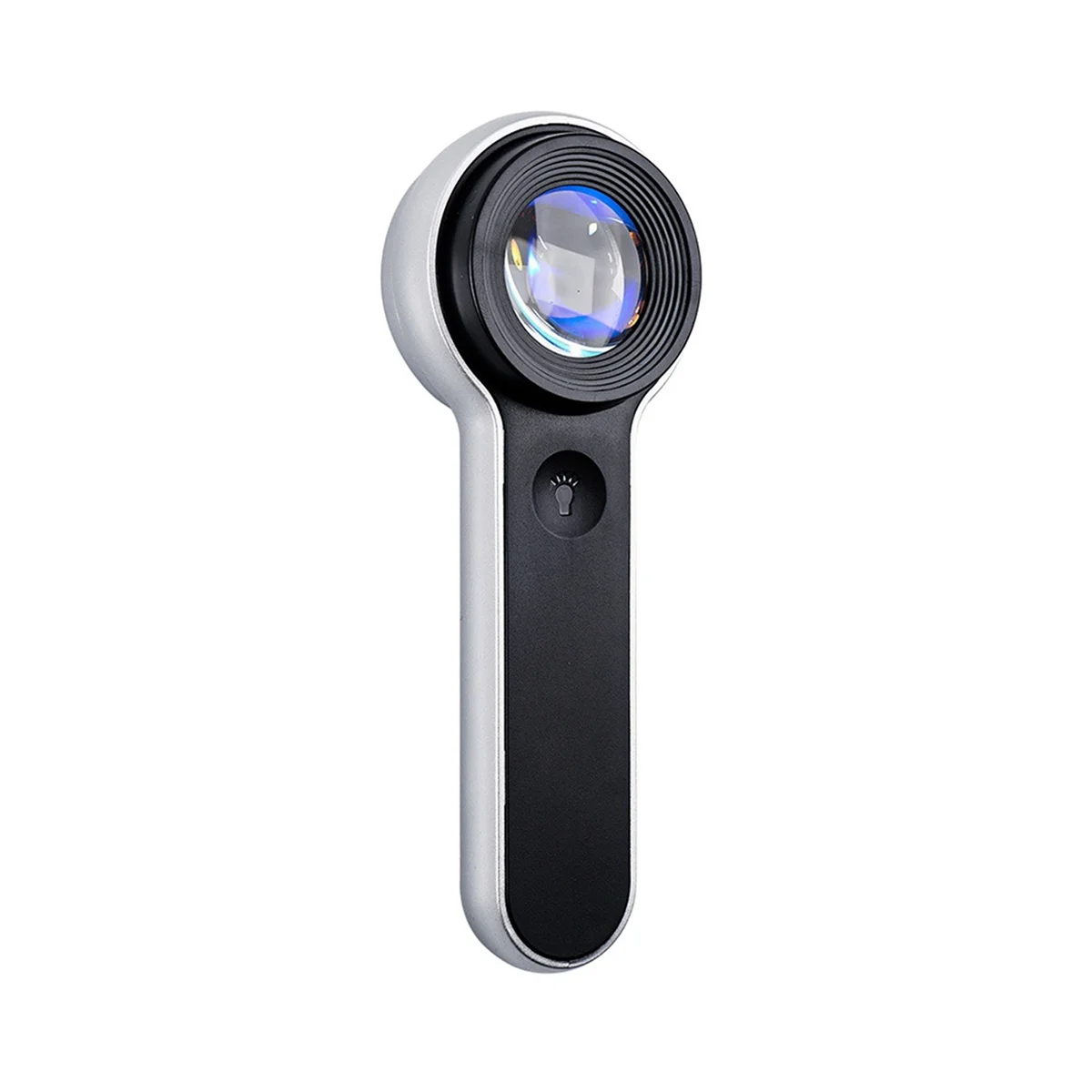 

60 Times HD Portable USB Charging with LED Light, White and Purple Magnifying Glass for Jewelry Reading